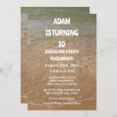 10e verjaardagsfeest Tiende Oceaan Sandy Beach Cus Kaart (Voorkant / Achterkant)