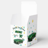 10e verjaardagsfeestje groene raceauto bedankdoosjes (Geopend)