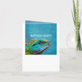 10e verjaardagsfeestje Kleurrijke Iguana Viering (Achterkant)