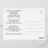 10e verjaardagsfeestje: Krachtige, Kleurrijke Vuur Folie Uitnodiging Briefkaart (Achterkant)