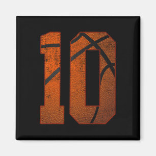 10e verjaardagsfeestje tien 10 jaar oud basketbal  magneet