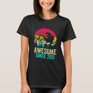 10e Verjaardagsjongen Geweldige sinds 2012 Dinosau T-shirt