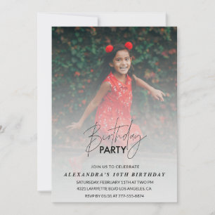 10e verjaardagsuitnodiging Verjaardagsfeest Foto G Kaart