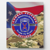 10e Veteraan in de divisie Gemoeide Berg Fotoplaat (Voorkant)