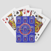 10e Veteraan in de divisie Gemoeide Berg Pokerkaarten (Achterkant)