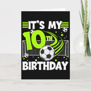 10e Voetbal Verjaardagsfeestje 10 Jaar Oude Voetba Kaart