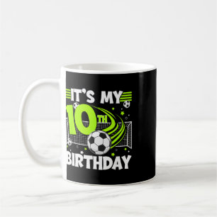 10e Voetbal Verjaardagsfeestje 10 Jaar Oude Voetba Koffiemok