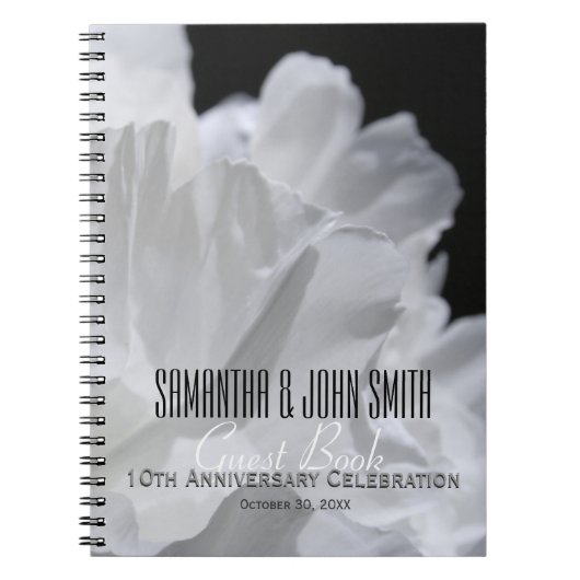 10e Wedding Jubileum Party Peony Guest Book 2 Notitieboek (Voorkant)