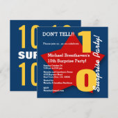 10e ZURGSE Birthday Party RED Star S03 Kaart (Voorkant / Achterkant)