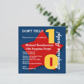 10e ZURGSE Birthday Party RED Star S03 Kaart (Staand voorkant)