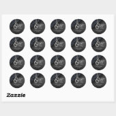 10e Zwart Onyx Bruiloft Jubileum Ronde Sticker (Vel)
