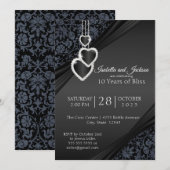 10e zwart onyx-Jubileum ontwerp Kaart (Voorkant / Achterkant)