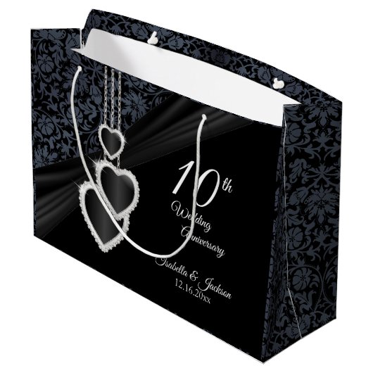 10e zwart-wit Jubileum - Groot Groot Cadeauzakje (Achterkant Gekanteld)