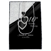 10e zwart-wit Jubileum - Middelgroot Medium Cadeauzakje (Achterkant)