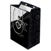 10e zwart-wit Jubileum - Middelgroot Medium Cadeauzakje (Achterkant Gekanteld)