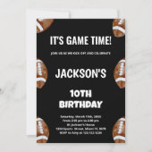 10e zwarte Football, feestdagen Kaart (Voorkant)