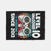 10jr bday zoon jongen grappige gamer 10e 10 jaar o fleece deken (Voorkant (Horizontaal))