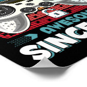 10jr bday zoon jongen grappige gamer 10e 10 jaar o poster (Hoek)