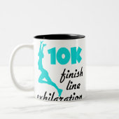 10K Aqua Finish Line Tweekleurige Koffiemok (Links)