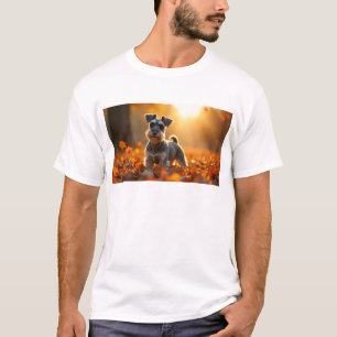 10K Art Schnauzer Hondenportret - Levendig Kunstzi T-shirt