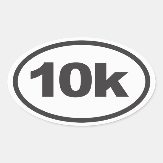 10K draaiend ovaal decaal Ovale Sticker (Voorkant)
