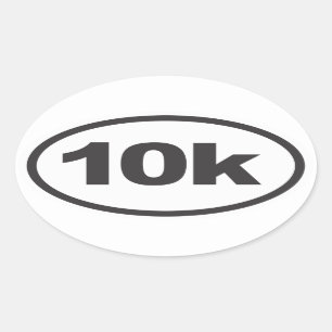 10K draaiend ovaal decaal Ovale Sticker