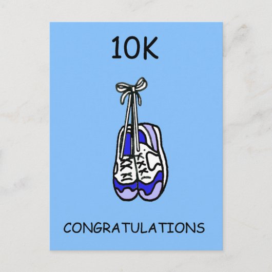 10K Gefeliciteerd met de mannelijke loper Briefkaart (Voorkant)