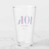 10k Race Celebration Bold Blauw Paarse Graphic Glas (Achterkant)
