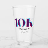 10k Race Celebration Bold Blauw Paarse Graphic Glas (Voorkant)
