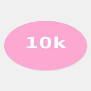 10k Race of Walk Oval Sticker