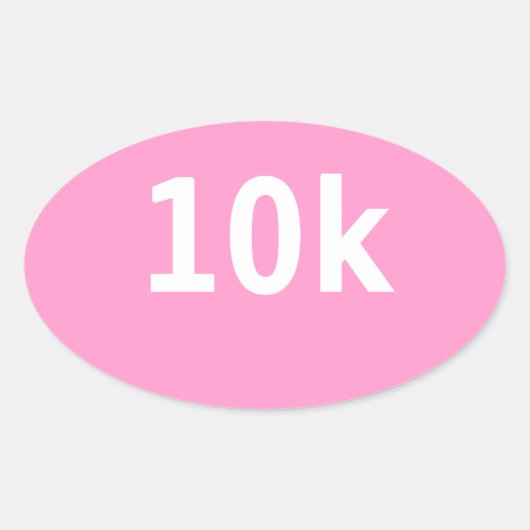 10k Race of Walk Ovale Sticker (Voorkant)