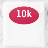10k Race of Walk Ovale Sticker (Rood) (Tas)