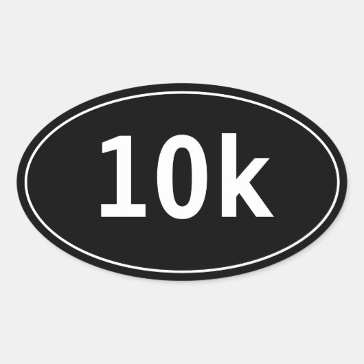 10k Race Walk Run Ovale Sticker (Voorkant)