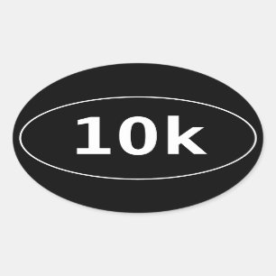 10k Race Walk Run Ovale Sticker