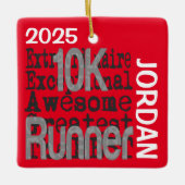 10K Runner Buitengewone Custom Keramisch Ornament (Voorkant)