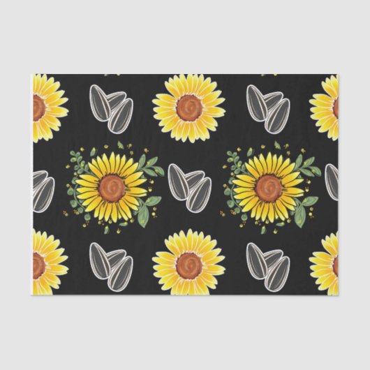 10lb Tissue Bloempapier, zwart en geel Tissuepapier (Voorkant)