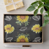 10lb Tissue Bloempapier, zwart en geel Tissuepapier (Geschenk)