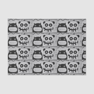 10lb Tissue Paper, GELUKKIG MONSTER ZWART-WIT Tissuepapier