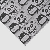 10lb Tissue Paper, GELUKKIG MONSTER ZWART-WIT Tissuepapier (Detail)