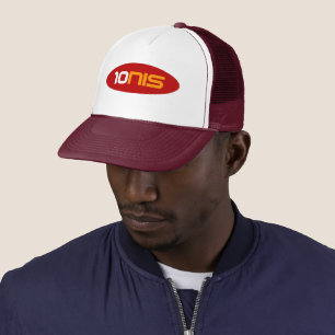 10NIS Red Tennis Sports Logo Trucker Hat Pet