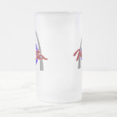 10oz of 16oz Frosted Glass Dubbele Logo Mok (Center)