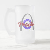 10oz of 16oz Frosted Glass Dubbele Logo Mok (Links)