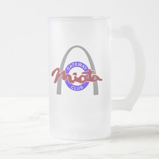 10oz of 16oz Frosted Glass Dubbele Logo Mok (Rechts)