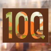 10Q = Hartelijk dank honderdvoud Raamsticker (Vel 2)