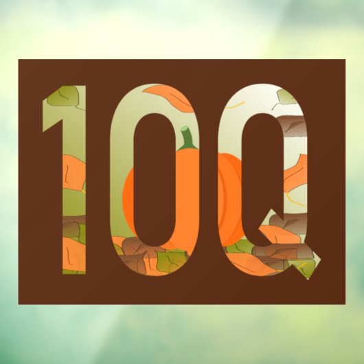 10Q = Thank You a Hundredfold Raamsticker (Vel 3)