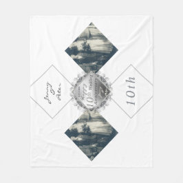 10th,11,20,25th,70th Wedding Jubileum 2 Fleece Deken