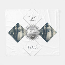 10th,11,20,25th,70th Wedding Jubileum 2 Fleece Deken