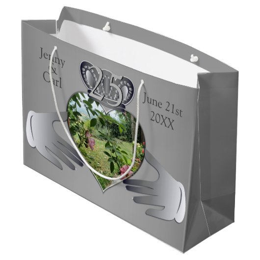 10th,11th,20th,25, Foto Jubileum    CladdaughLa Groot Cadeauzakje (Achterkant Gekanteld)