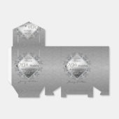 10th.11th.20th, 25th, 70th Grey Favor Box Bedankdoosjes (Uitgevouwen)