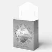10th.11th.20th, 25th, 70th Grey Favor Box Bedankdoosjes (Geopend)